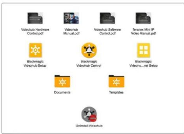 Videohub Hardware Control.pdf Videohub Manual.pdf Videohub Software Control.pdf Teranax Mini IP Video Manual.pdf Blackmagic Videohub Setup Blackmagic Videohub Control Blackmagic Videohu...nel Setup Documents Templates Uninstall Videohub