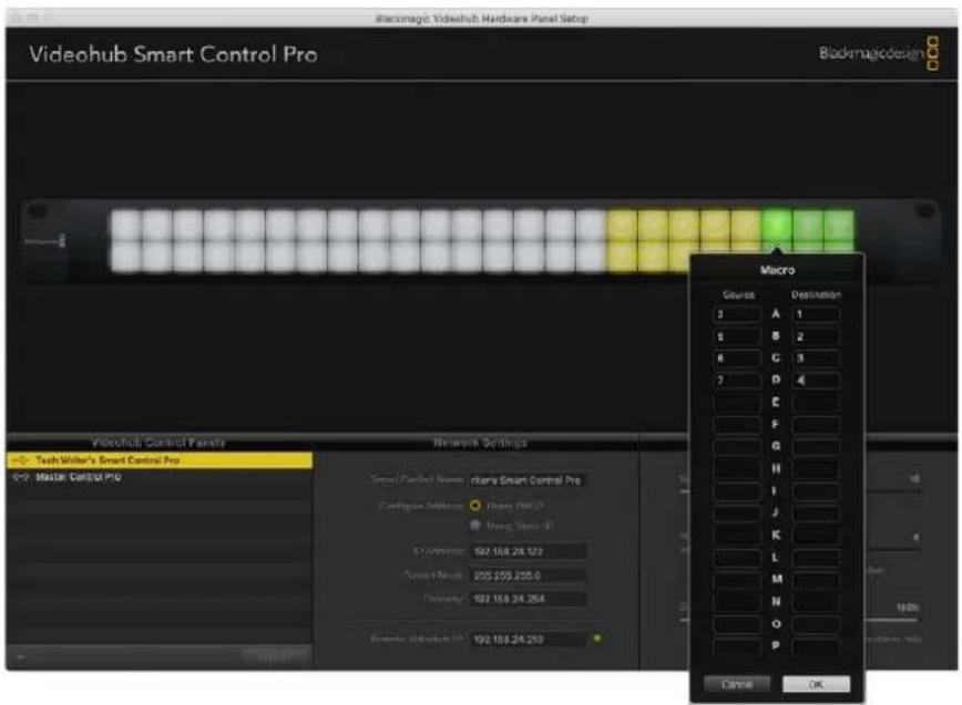 Blackmagic Design Smart Videohub - マクロの数 (Number of Macros) - 1