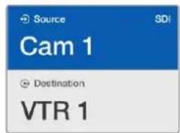 Source SDI Cam 1 Destination VTR 1