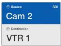 Source SDI Cam 2 Destination VTR 1