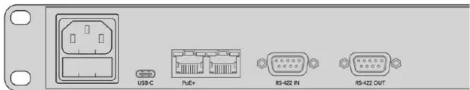 USB-C PoE+ RS-422 IN RS-422 OUT