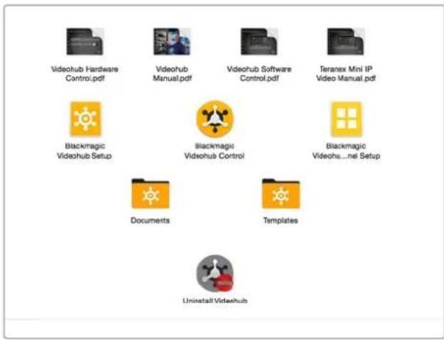 Videohub Hardware Control.pdf Videohub Manual.pdf Videohub Software Control.pdf Teranex Mini IP Video Manual.pdf Blackmagic Videohub Setup Blackmagic Videohub Control Blackmagic Videohub...net Setup Documents Templates Uninstall Videohub