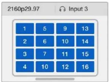 2160p29.97 Input 3 1 5 9 13 2 6 10 14 3 7 11 15 4 10 12 16