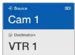 Source SDI Cam 1 Destination VTR 1