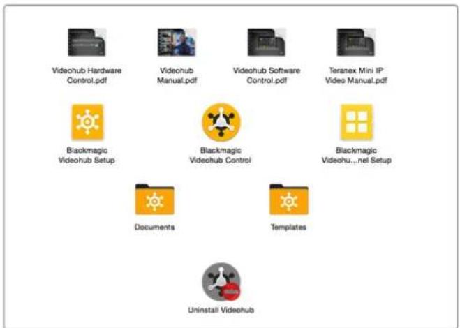 Videhub Hardware Control.pdf Videhub Manual.pdf Videhub Software Control.pdf Teranex Mini IP Video Manual.pdf Blackmagic Videohub Setup Blackmagic Videohub Control Blackmagic Videohu...nel Setup Documents Templates Uninstall Videohub