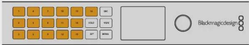 1 4 7 10 13 16 SRC 2 7 8 11 14 SOLD VIEW 3 9 8 12 15 SET MENU Blackmagicdesign
