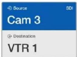 Source SDI Cam 3 Destination VTR 1