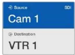 Source SDI Cam 1 Destination VTR 1