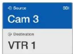 Source SDI Cam 3 Destination VTR 1