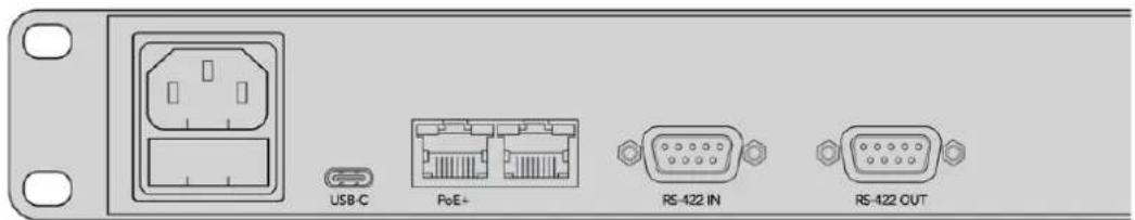 USB-C PoE+ RS-422 IN RS-422 OUT