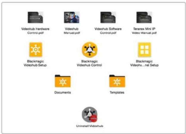 Videohub Hardware Control.pdf Videohub Manual.pdf Videohub Software Control.pdf Teranex Mini IP Video Manual.pdf Blackmagic Videohub Setup Blackmagic Videohub Control Blackmagic Videohu...nel Setup Documents Templates Uninstall Videohub