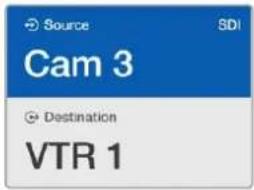Source SDI Cam 3 Destination VTR 1