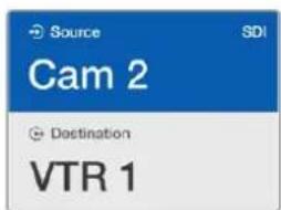 Source SDI Cam 2 Destination VTR 1