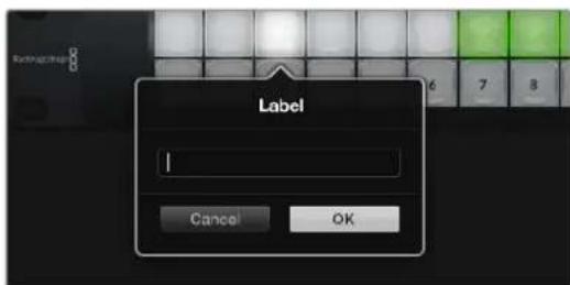 Label Cancel OK