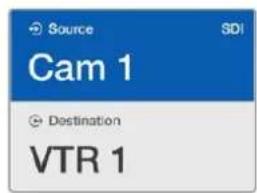 Source SDI Cam 1 Destination VTR 1