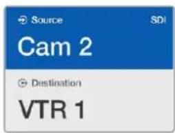 Source SDI Cam 2 Destination VTR 1