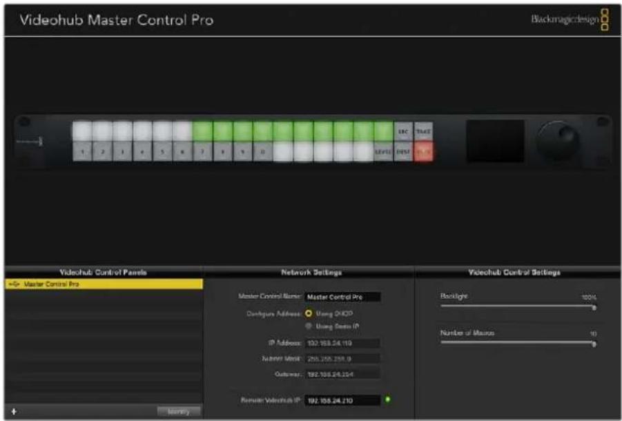 Blackmagic Design Smart Videohub - Netzwerkeinstellungen - 1