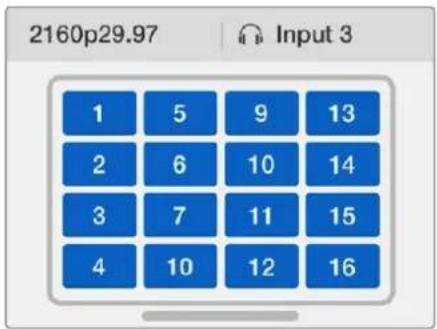 2160p29.97 Input 3 1 5 9 13 2 6 10 14 3 7 11 15 4 10 12 16