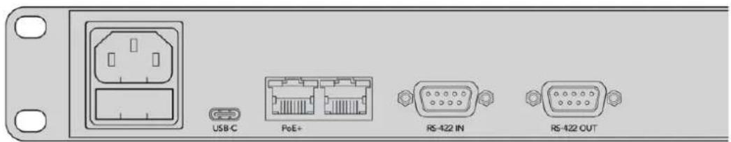 USB-C PoE+ RS-422 IN RS-422 OUT