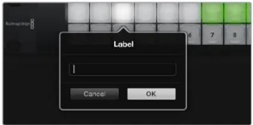 Backpropdng Label Cancel OK