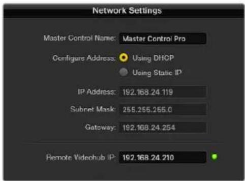 Blackmagic Design Smart Videohub - Impostazioni di rete - 3