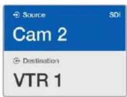 Source SDI Cam 2 Destination VTR 1