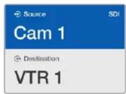 Source SDI Cam 1 Destination VTR 1