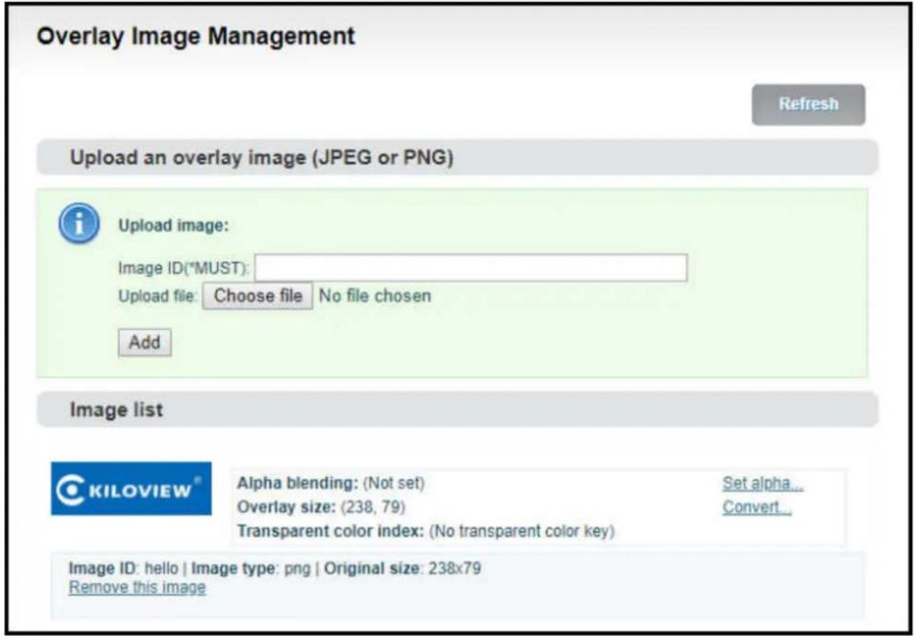 Kiloview E2 NDI - Overlay Image Management - 1