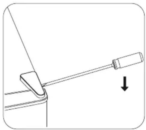 MEDION MD 37013 - Modifi cación de la bisagra de la puerta - 2