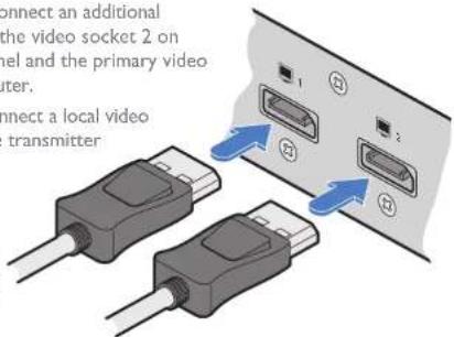 Adder XD642P-DP - To connect the video port(s) - 1