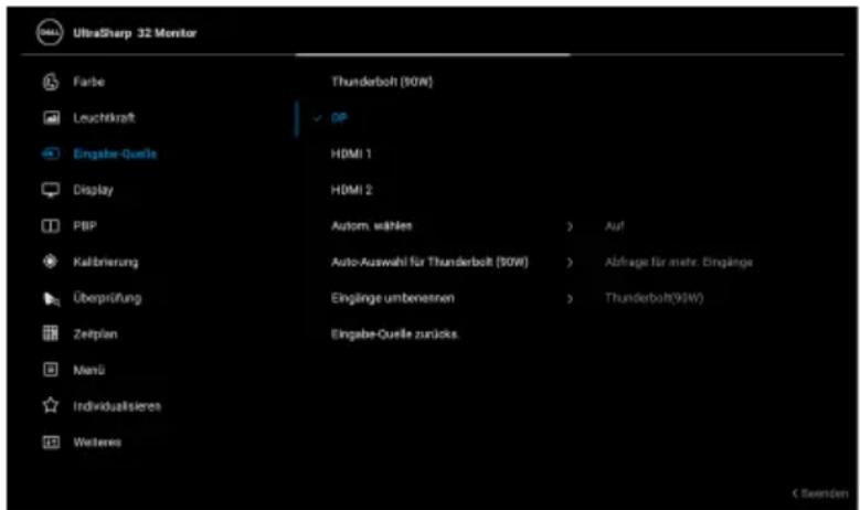 DELL UltraSharp UP3221Q - Eingabe-Quelle - 1