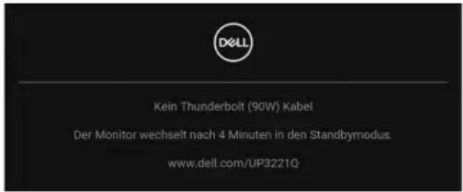 DELL UltraSharp UP3221Q - HINWEIS: Die Meldung könnte je nach angeschlossenem Eingangssignal leicht unterschiedlich sein. - 1