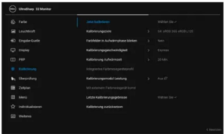 DELL UltraSharp UP3221Q - Das OSD-Menü verwenden - 1