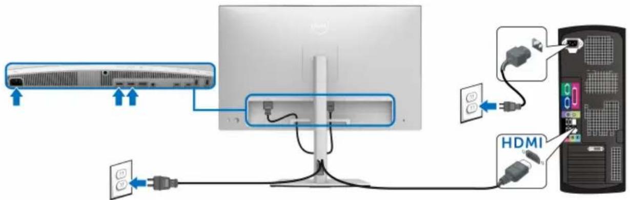 DELL UltraSharp UP3221Q - HDMI-Kabel anschließen - 1