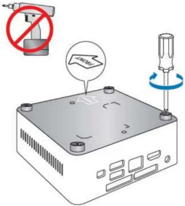 Diagram showing a device with a screwdriver and a 'NOV' symbol, indicating no change or reset.