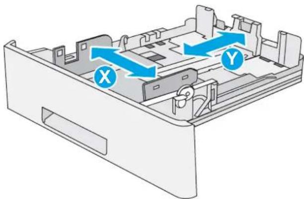 HP Enterprise Flow MFP M528 - Load paper to Tray 2 and the 550-sheet trays - 7