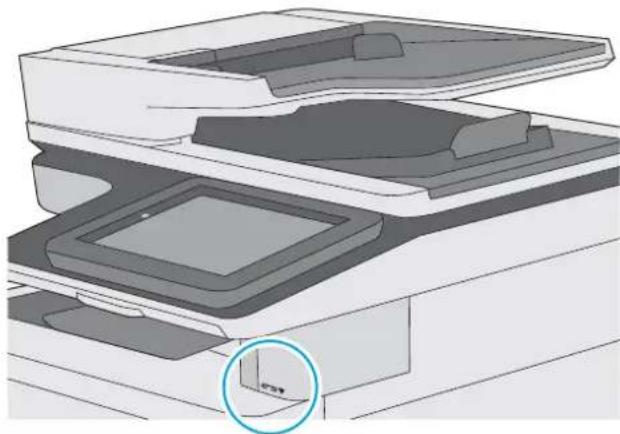 HP Enterprise Flow MFP M528 - Use the convenience stapler (f, c, and z models) - 2