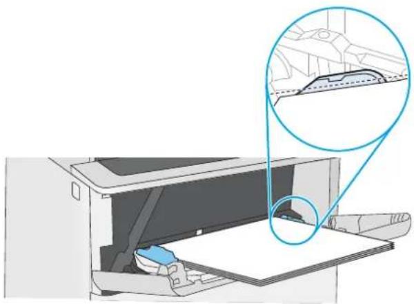 HP Enterprise Flow MFP M528 - Load paper to Tray 1 (multipurpose tray) - 4