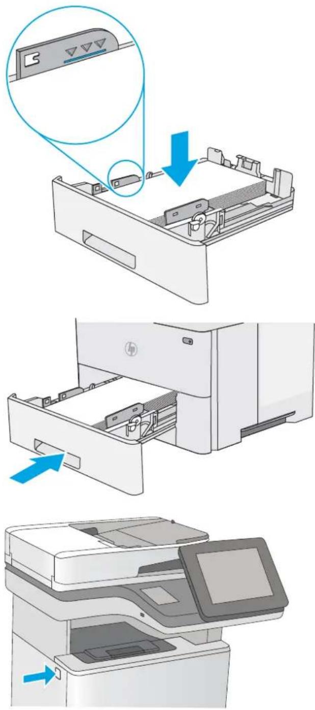 HP Enterprise Flow MFP M528 - Clear paper jams in tray 2, tray 3, tray 4, tray 5—13.A2, 13.A3, 13.A4, 13.A5 - 4