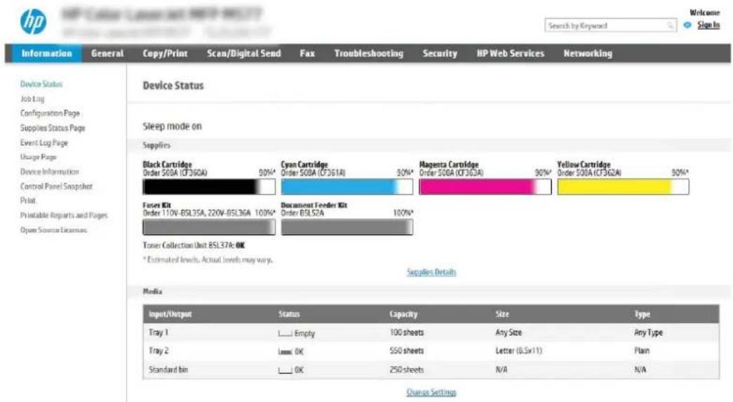 HP Enterprise Flow MFP M528 - Step one: Access the HP Embedded Web Server (EWS) - 2
