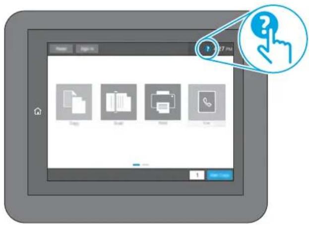 HP Enterprise Flow MFP M528 - Control panel help system - 1