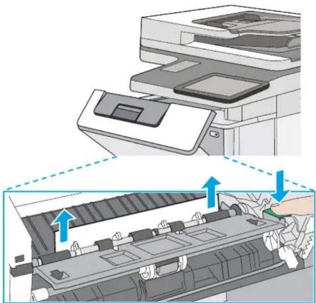 HP Enterprise Flow MFP M528 - Clear paper jams in the duplexer—13.CX.XX, 13.DX.XX - 10