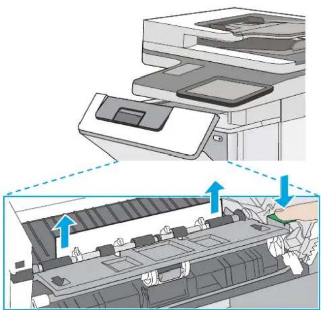 HP Enterprise Flow MFP M528 - Clear paper jams in tray 2, tray 3, tray 4, tray 5—13.A2, 13.A3, 13.A4, 13.A5 - 7