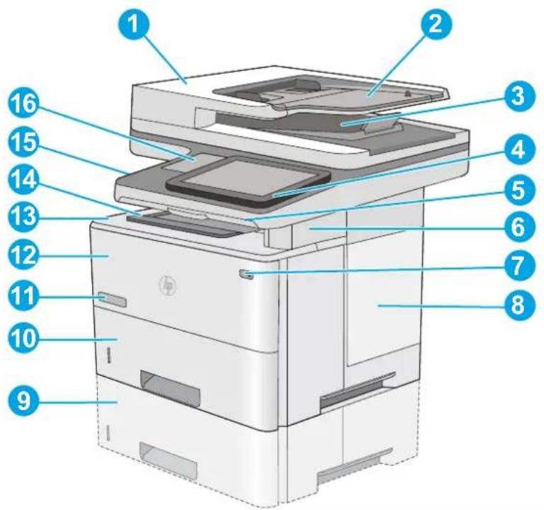 HP Enterprise Flow MFP M528 - Printer front view - 1