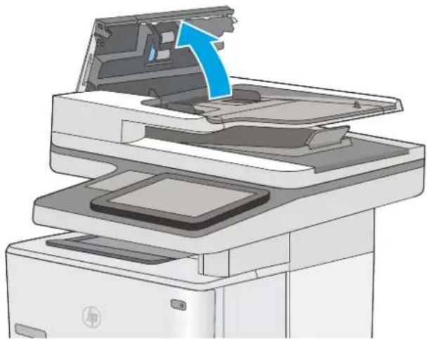 HP Enterprise Flow MFP M528 - Clear paper jams in the document feeder—31.13.yz - 2