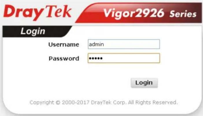 Draytek Vigor 2926 - I-4 Changing Password - 3