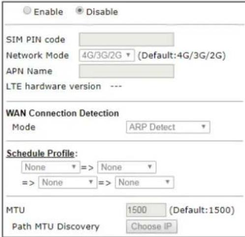 Draytek Vigor 2926 - II-1-2-5 Details Page for 3G/4G USB Modem (DHCP mode) in WAN3/WAN4 - 2