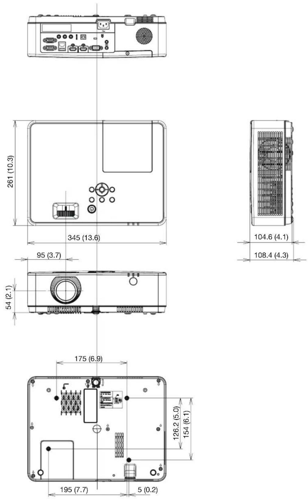 NEC MC332W - ③ Cabinet Dimensions - 2