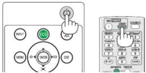 INPUT ECO NOT MENU ENTER EXIT ON I/O I/O 1 2 3 4 5 6 VIDEO USB-A USB-B 7 8 9 APPS PIP 0 SOURCE AN MUTE FREEZE