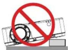 Prohibition sign with red prohibition symbol over a vehicle or machine diagram